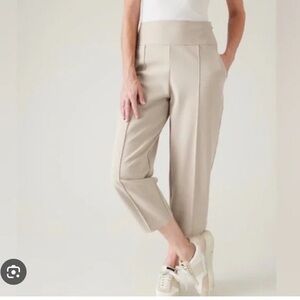 Athleta Stellar Wide Leg Crop Pant in Abalone Grey
